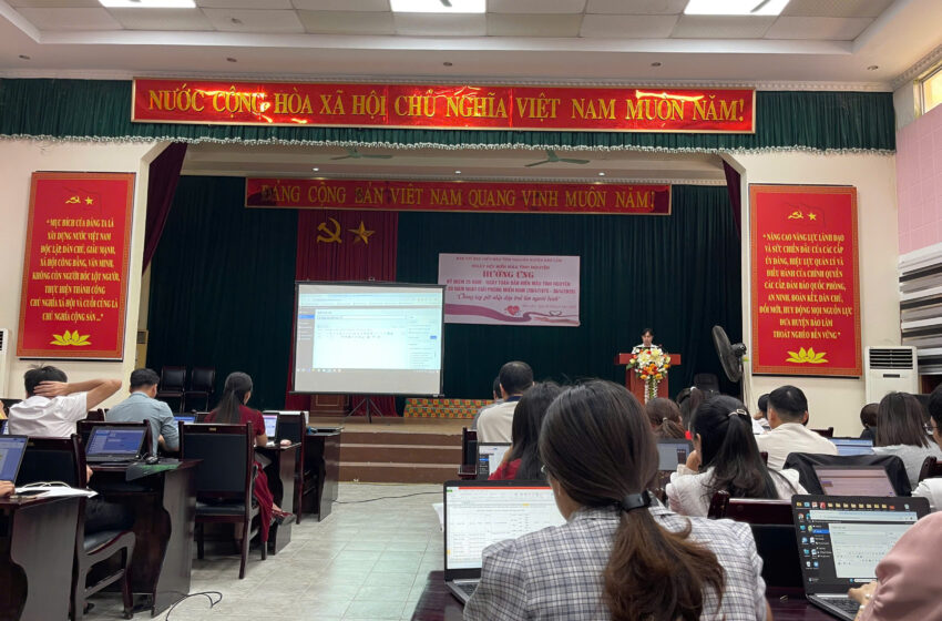  Tập huấn Cổng thông tin điện tử cho các trường học trên địa bàn huyện Bảo Lâm